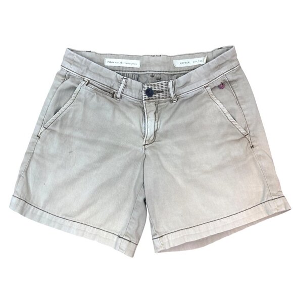 Pilcro & The Letterpress Women's Hyphen Beige Khaki Casual Shorts Size 25 - Picture 2 of 15